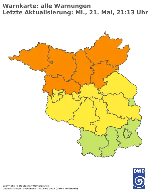 Aktuelle Wetterwarnungen für  Brandenburg